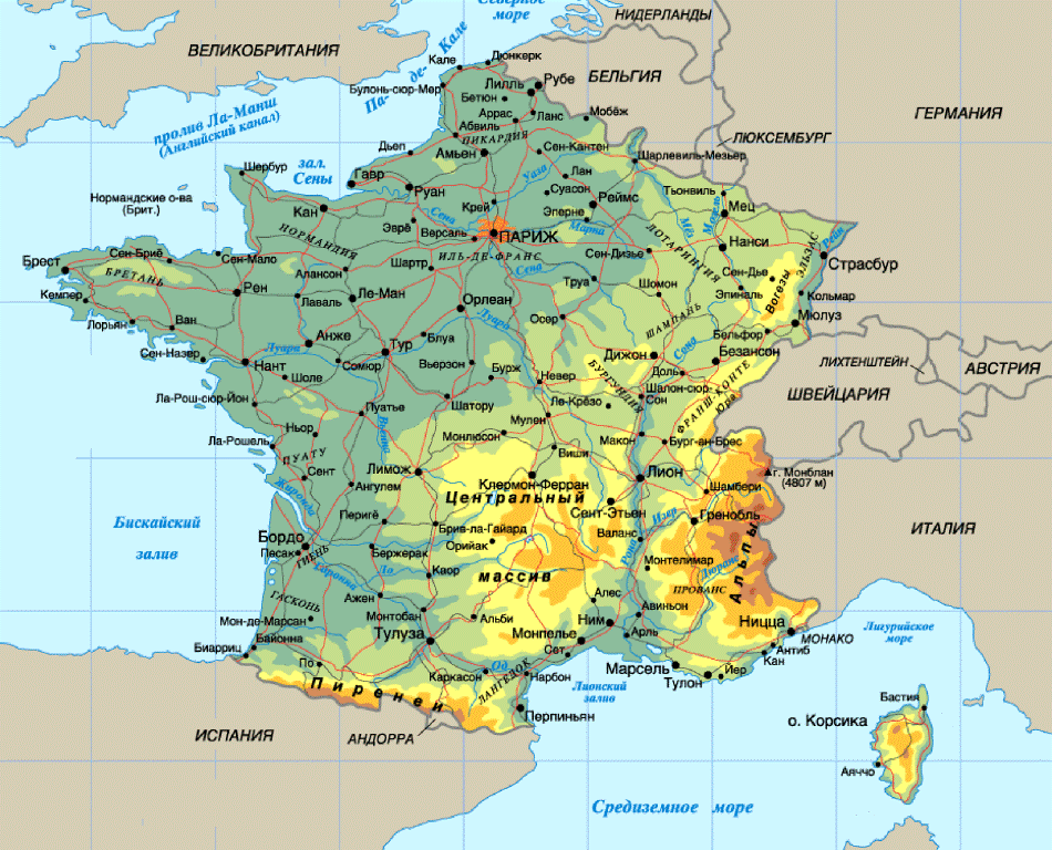 Крупные города франции на карте отель в ницце недорого рядом с морем