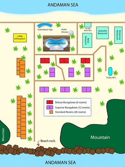 P.P ERAWAN PALMS RESORT (.   ) 3*+,  